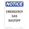 Signmission Safety Sign, OSHA Notice, 14" Height, Aluminum, Emergency Gas Shutoff Sign, Portrait OS-NS-A-1014-V-11849 - alternate 1